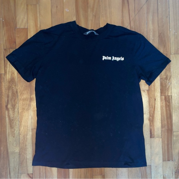 Black / White Palm Angels embroidered logo slim t-shirt - Picture 4 of 8